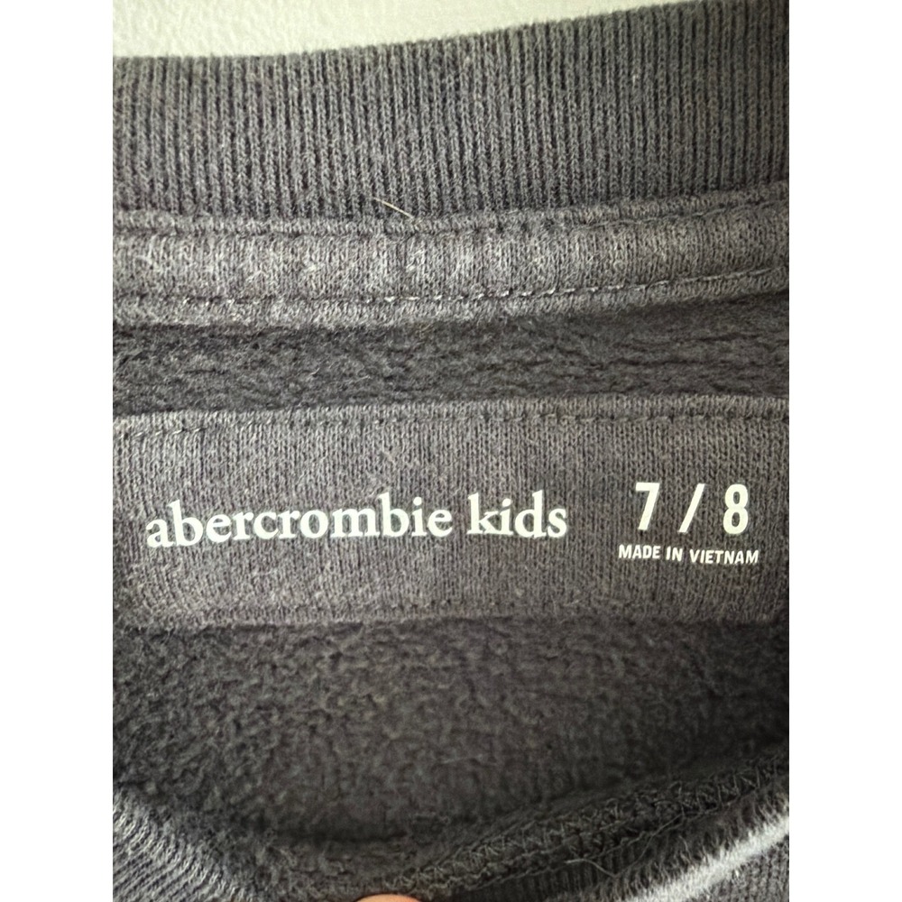 Abercrombie Kids Nirvana Smiley Face Graphic Sweatshirt Black Gray Size 7/8 - Picture 7 of 10